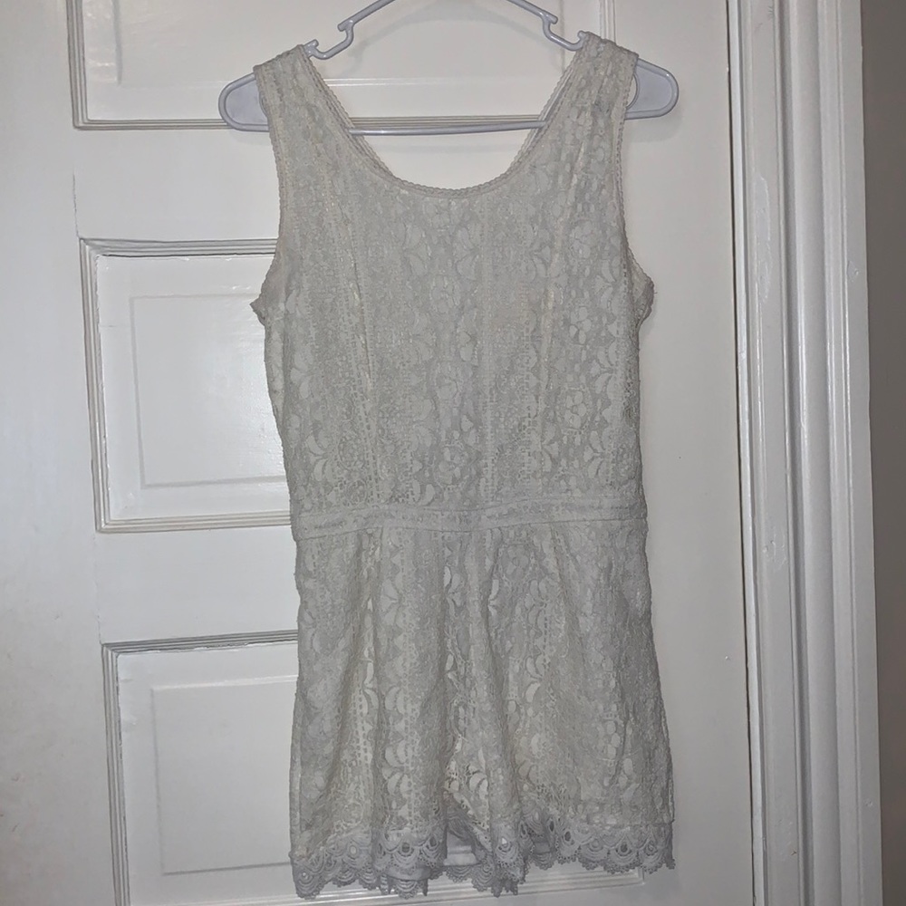 White lace romper
